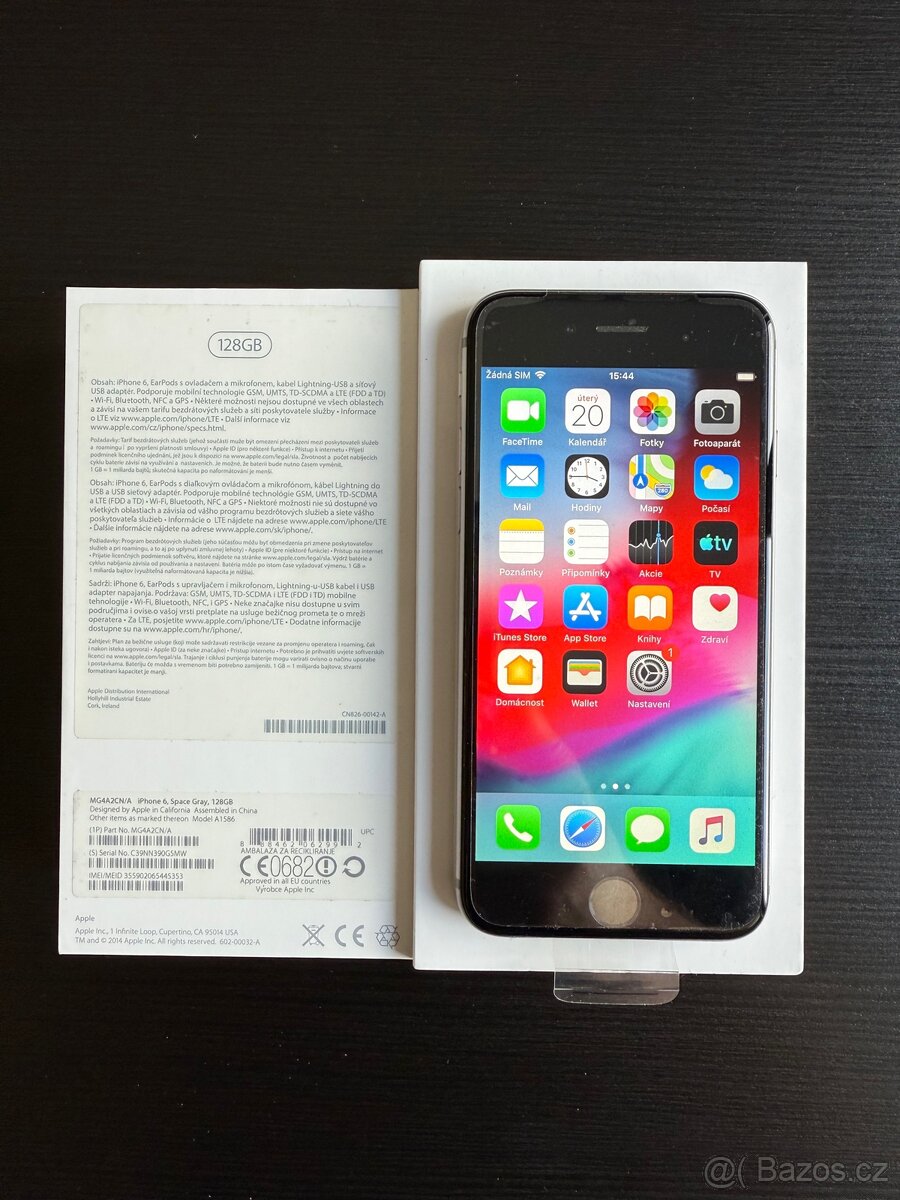 TOP Apple iPhone 6 128GB space grey + sklo + obal - 4
