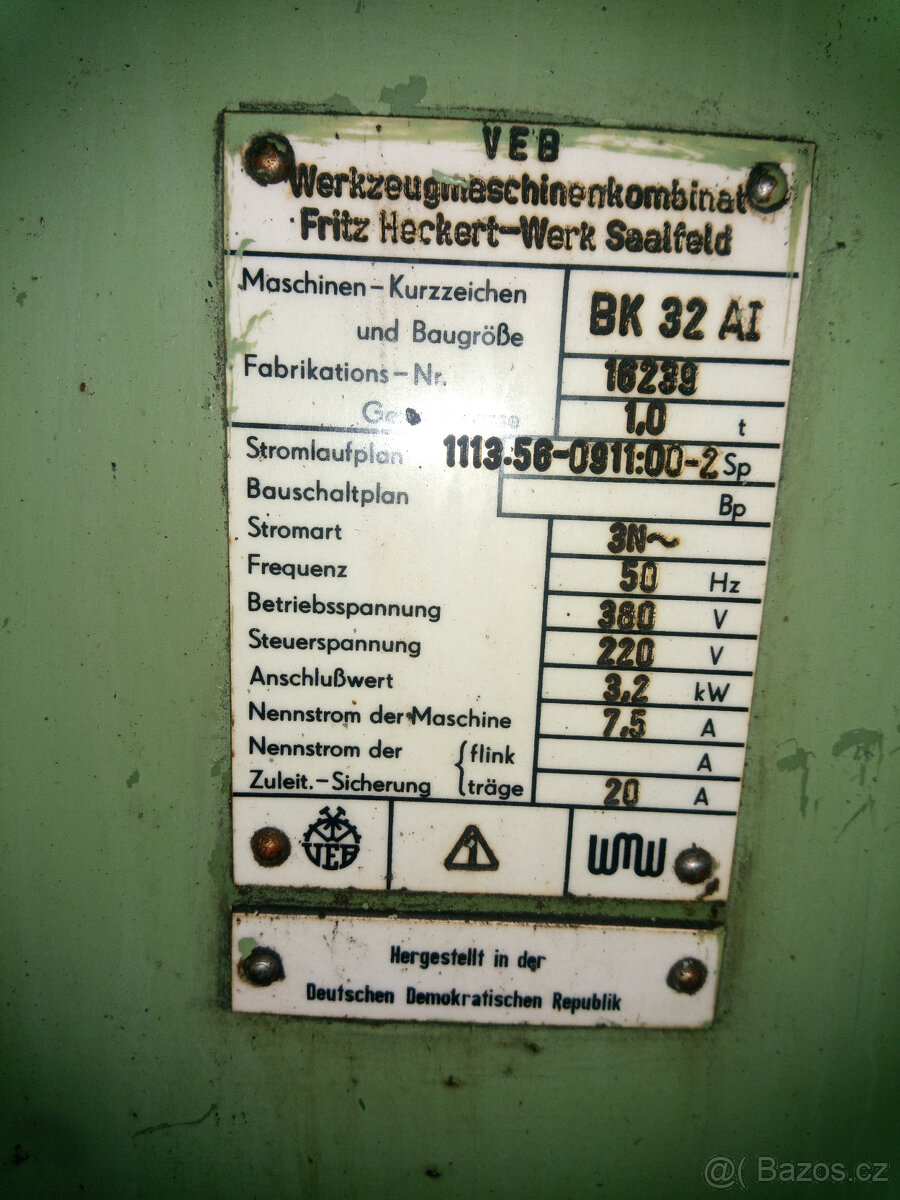 vrtačka stojanová Heckert, typ BK 32 AI - 4