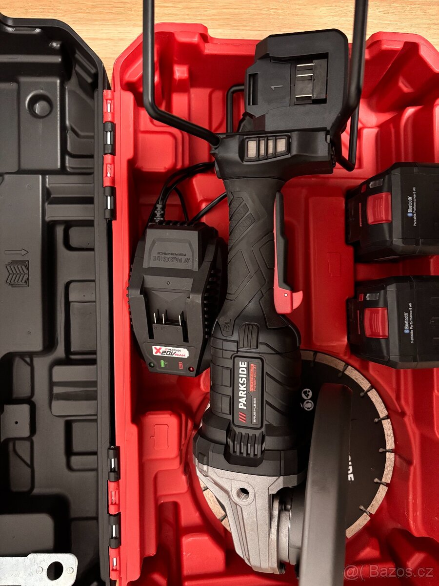 Aku úhlová bruska Parkside Perfomance pwsap 40 li a1 - 4