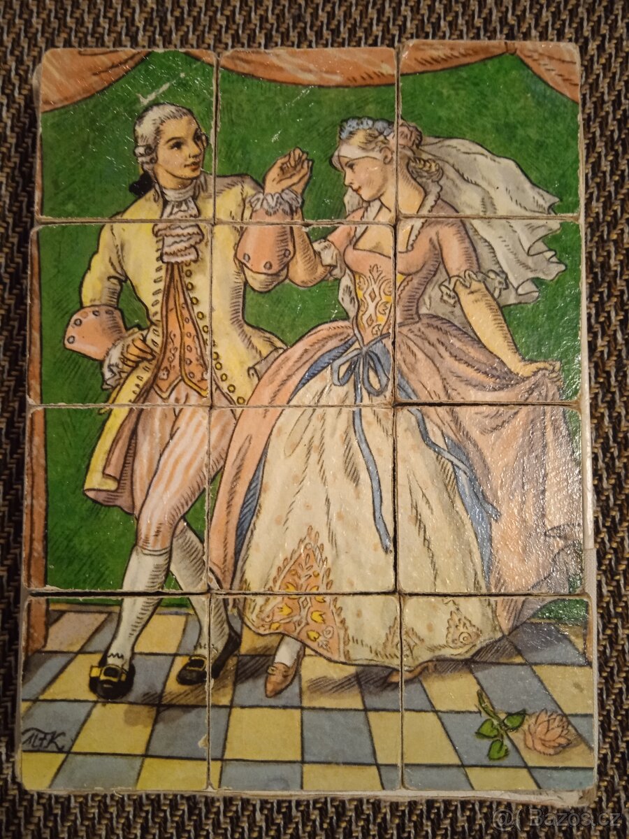 Staré dřevěné kostky Popelka - 4