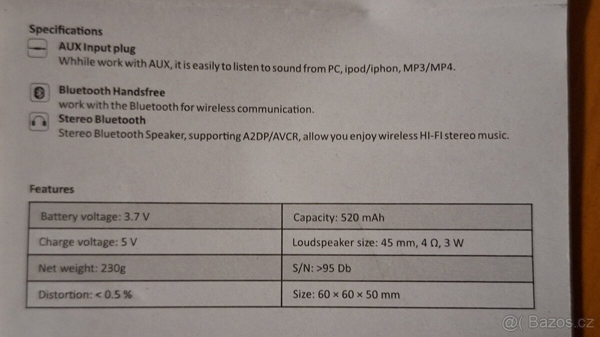 Bluetooth reproduktor nový výprodej - 4