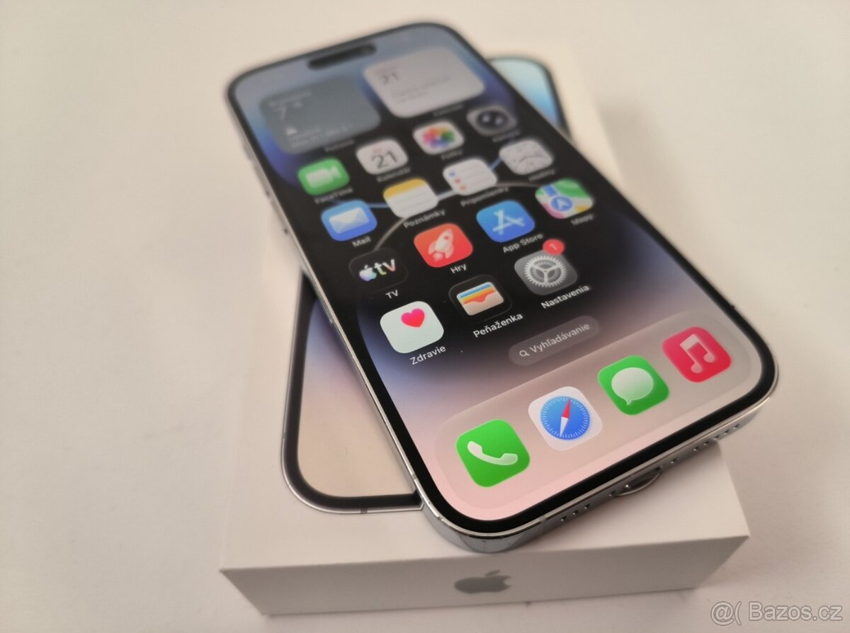 apple iphone 14 PRO 256gb Silver / Batéria 100% - 4