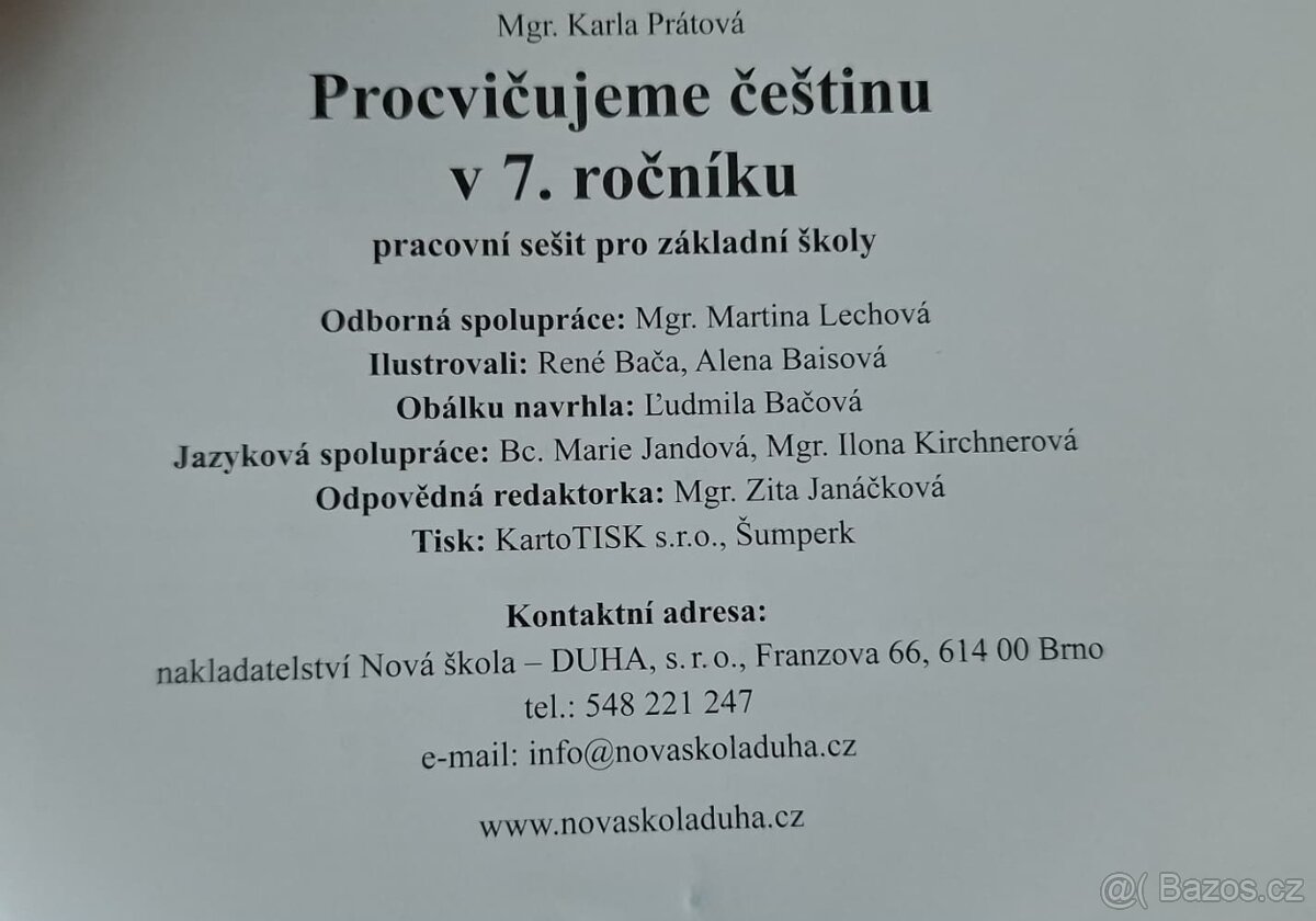 Pracovní sešit Čeština 7. ročník - 4