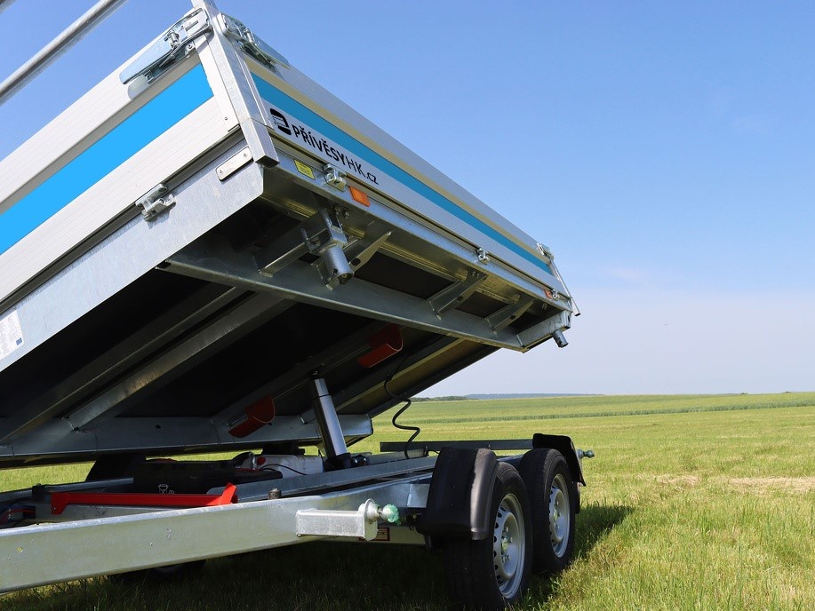 Sklopný přívěs, 305x180x35 cm, 2600 kg, elektrické sklápění - 4