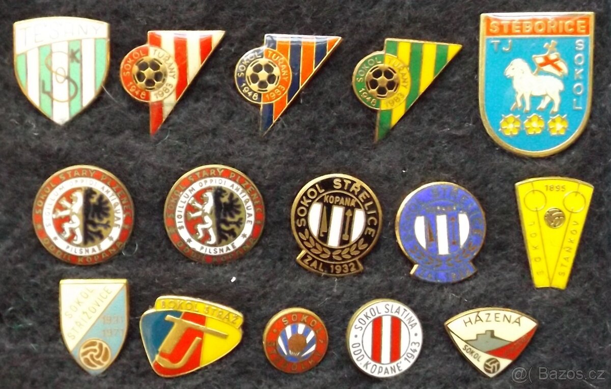 fotbalové sportovní odznaky - SOKOL, kopaná i jiné sporty - 4