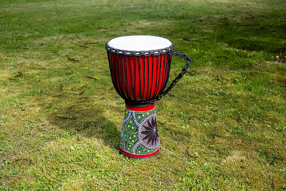Krásné kvalitní Djembe – originální ručně malovaný - 4