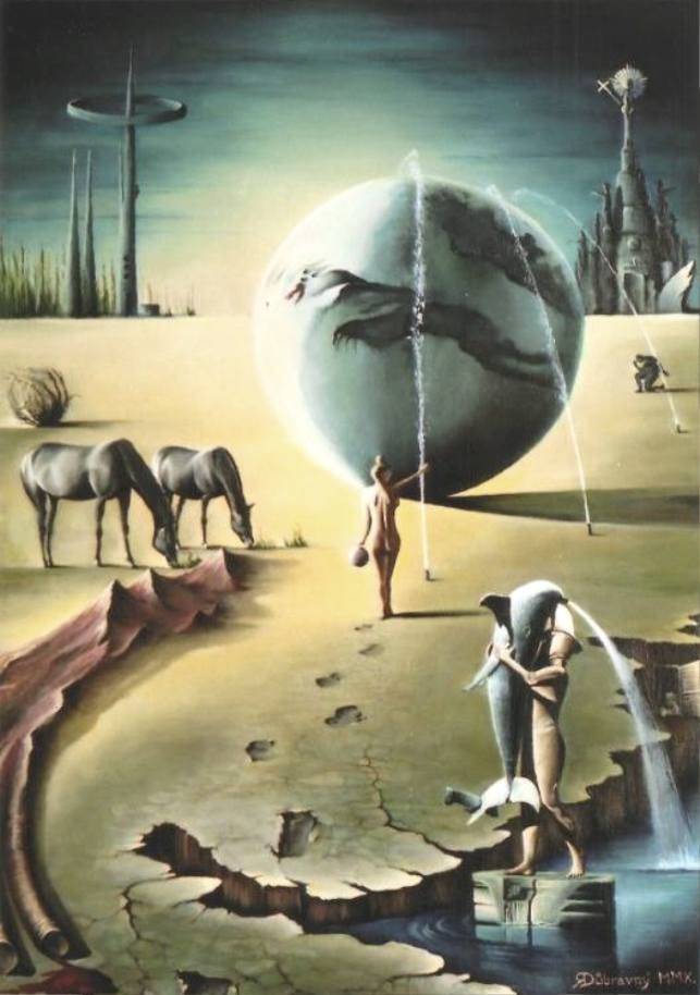 Obrazy + čerstvé unikátní malby - Karel Gott + pražský orloj - 4