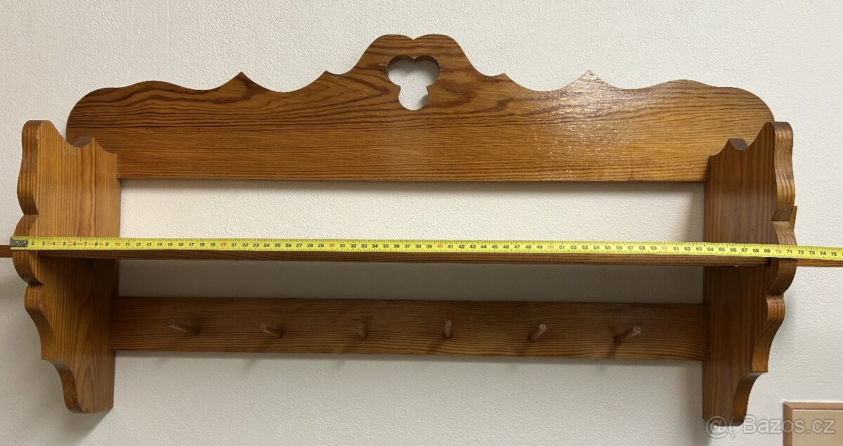 Dřevěná polička na zeď - 4