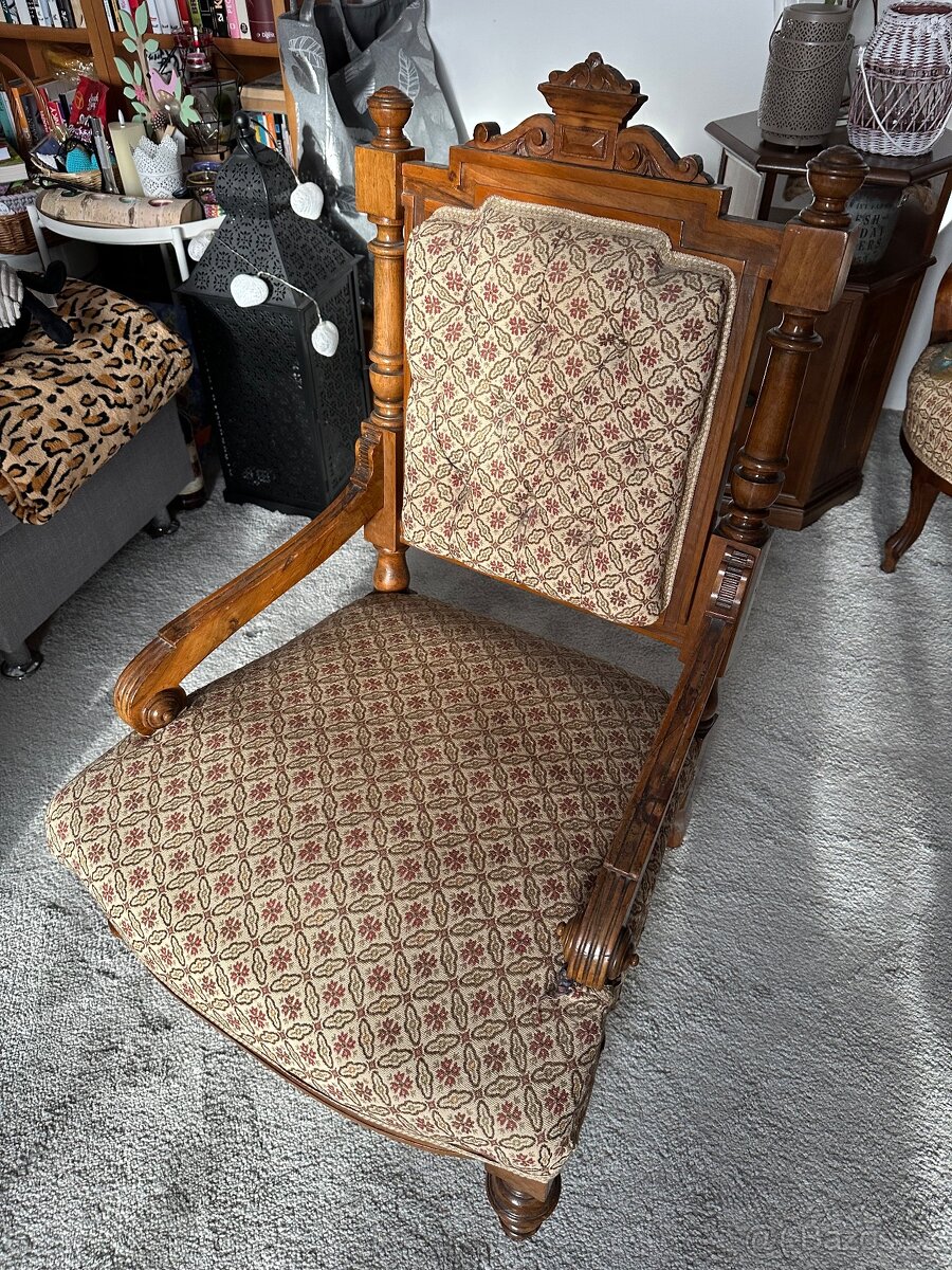 2 starožitná křesla - 4