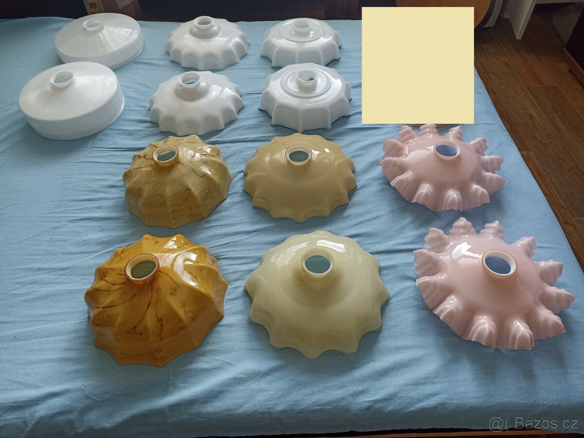 Repasovaný stropní mosazný lustr - 4