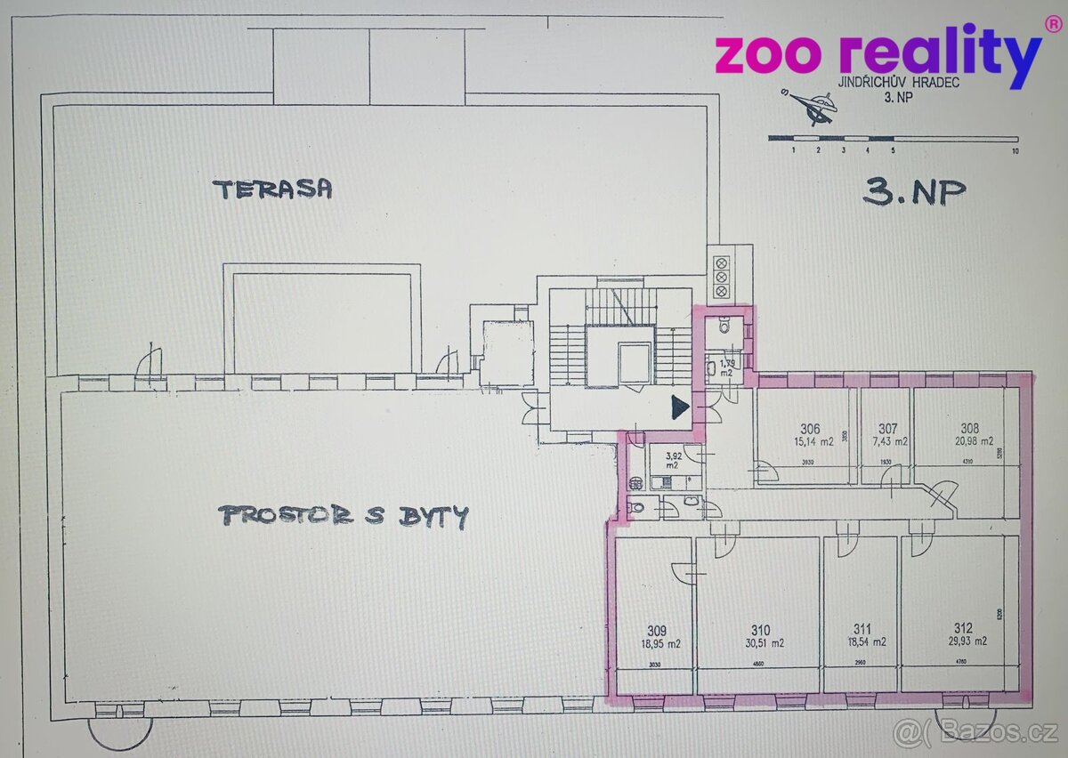 Pronájem kanceláře, obchodního prostoru, 73 m², 15 m², Klášt - 4