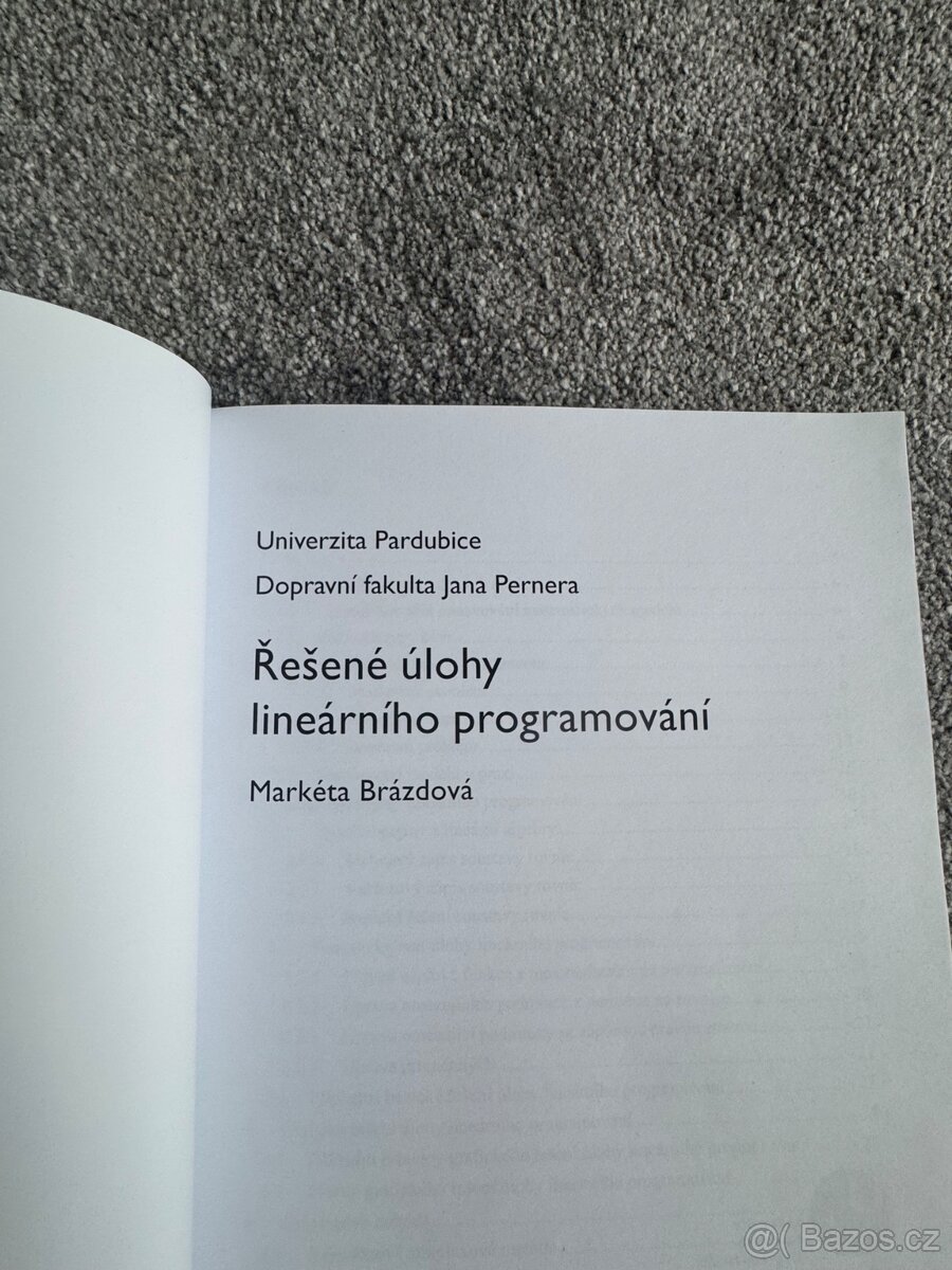 Kniha Řešené úlohy lineárního programování - 4