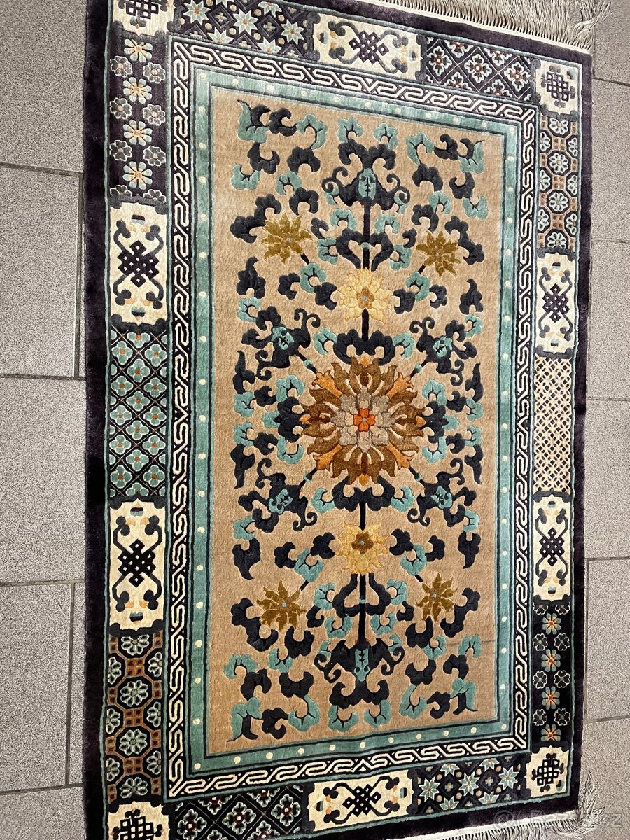 Čínský hedvábný luxusní koberec TOP 170x90 - 4