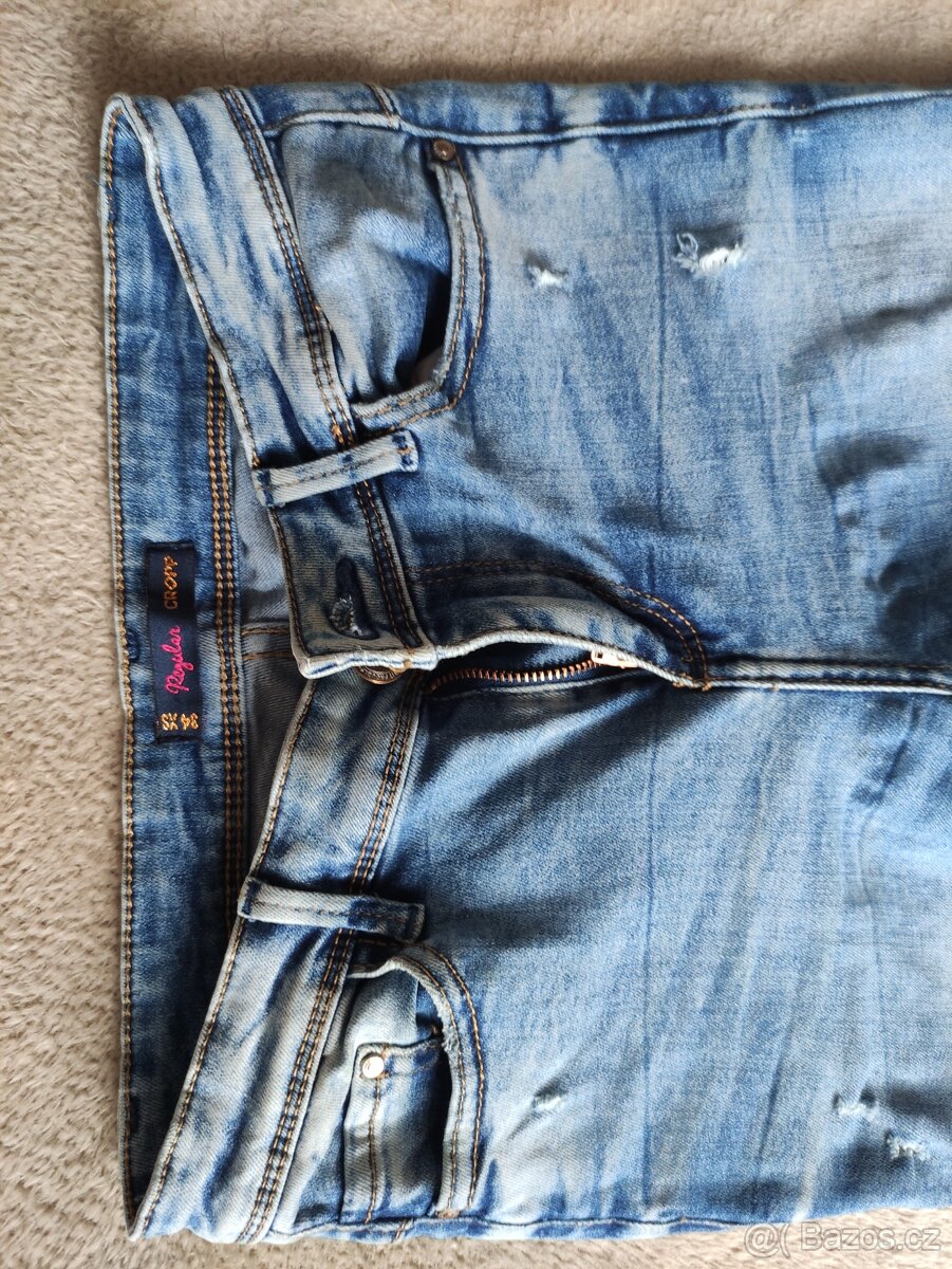 Dámské, dívčí rifle, džíny CROPP, vel.34 - 4