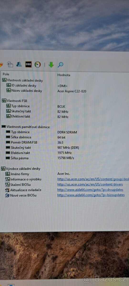 ALL in ONE - ACER Aspire C22-820 - Windows 11 - 4