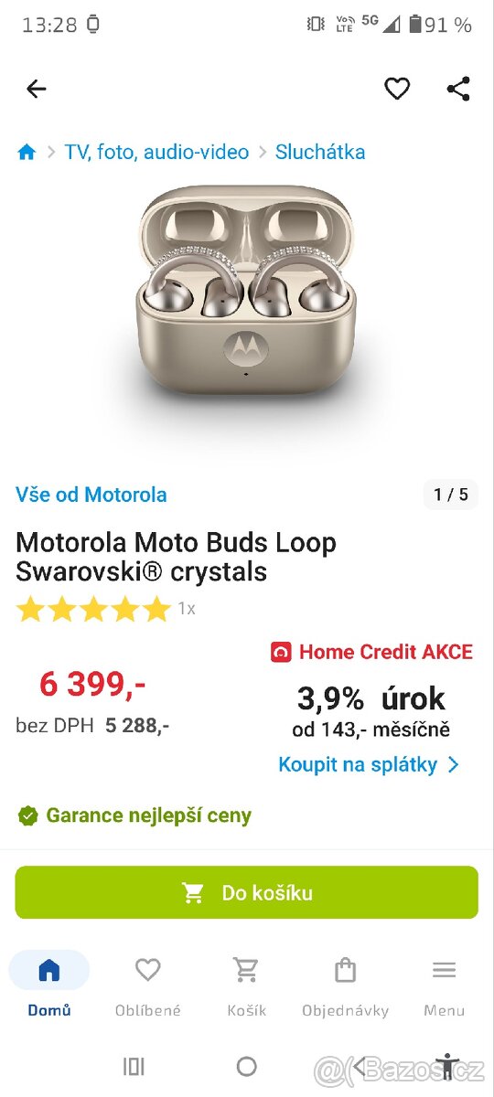 Sluchátka Motorola Moto Buds Loop Swarovski® crystals (nová) - 4