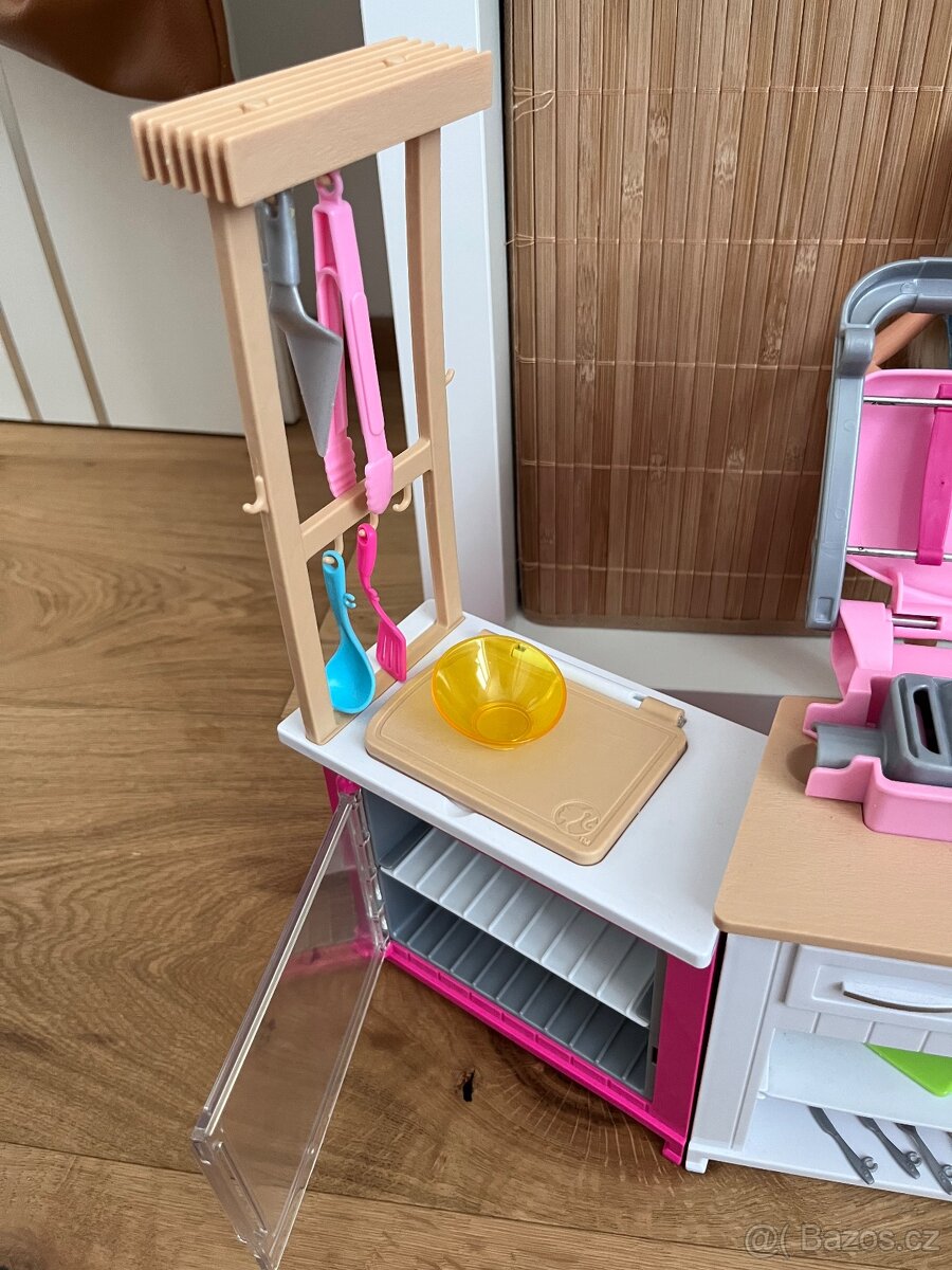 Kuchyňský set + panenka Barbie + doplňky - 4