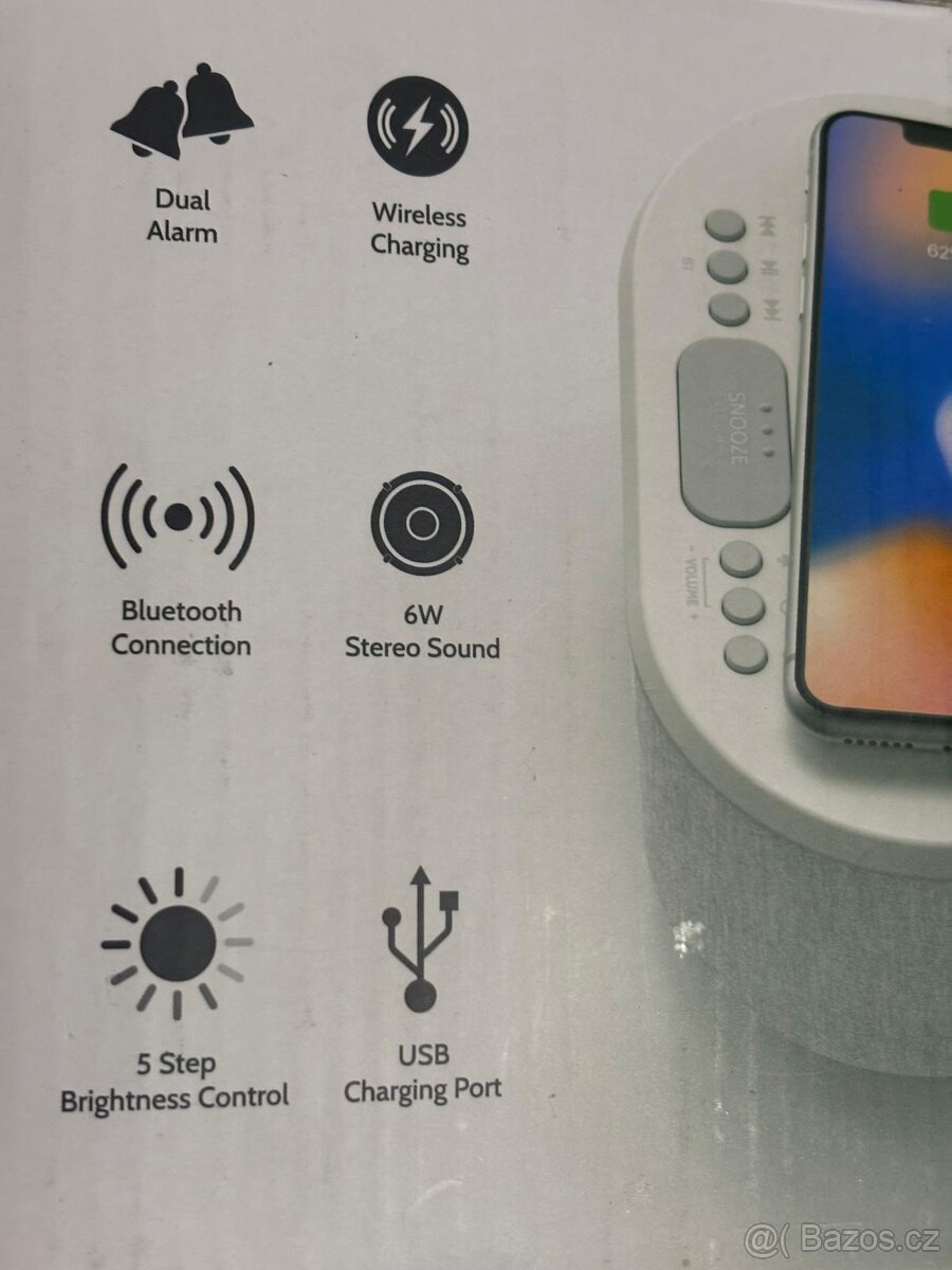 4v1: rádio, budík, reproduktor a nabíječka - 4