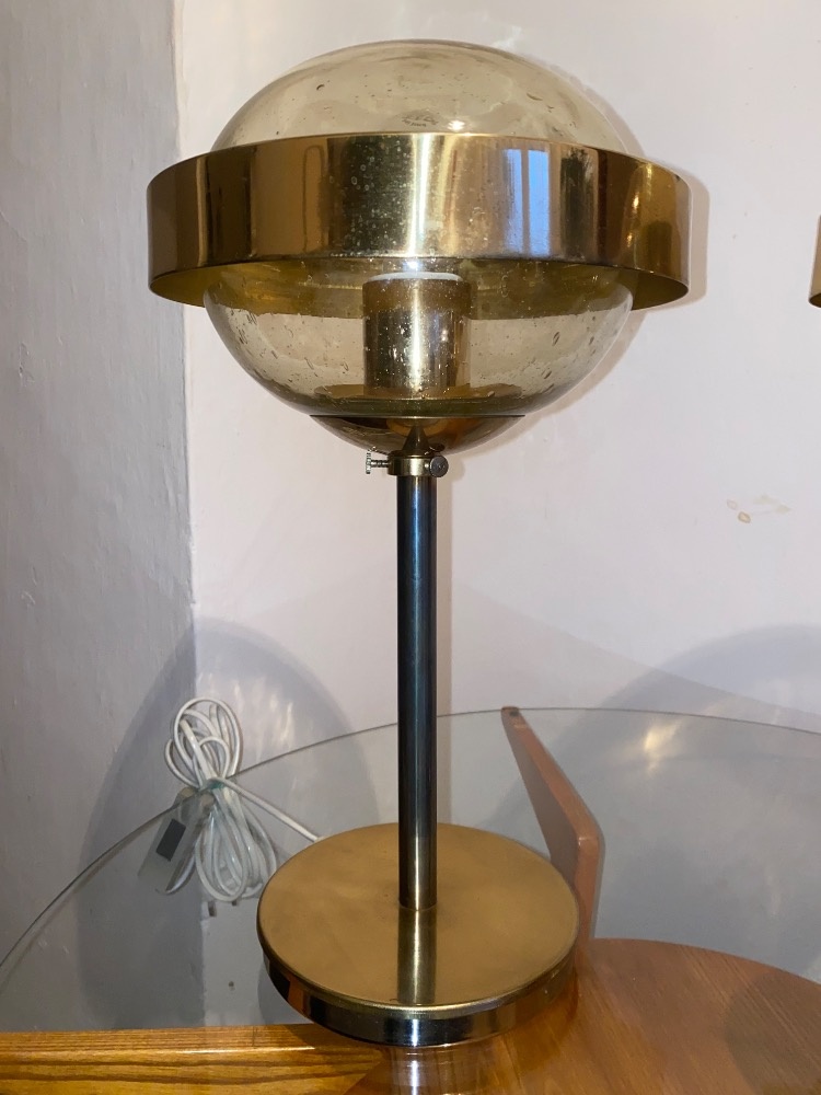 Retro párové stolní lampy- Kamenický Šenov 70.léta - 4