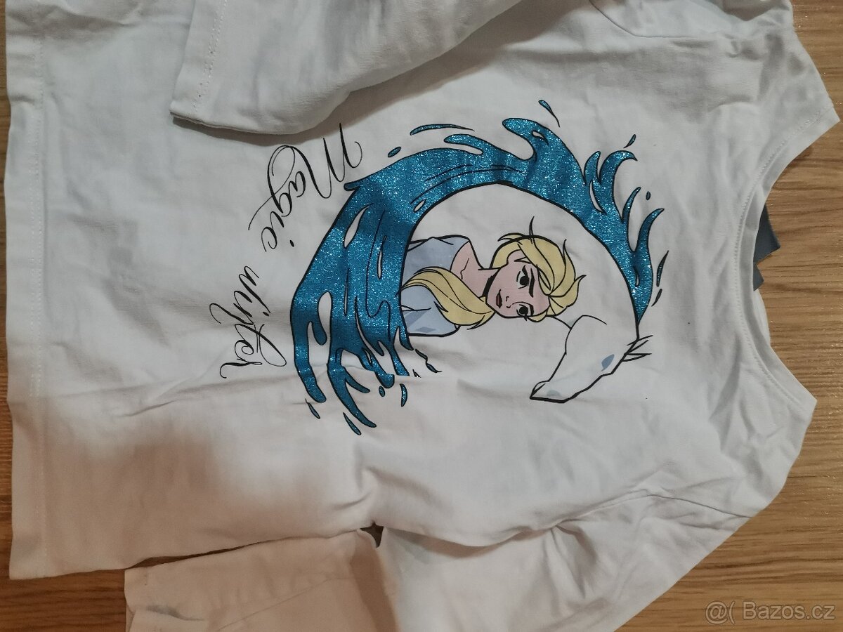 tričko dlouhý krátký rukáv holka 110 4-5 let - 4