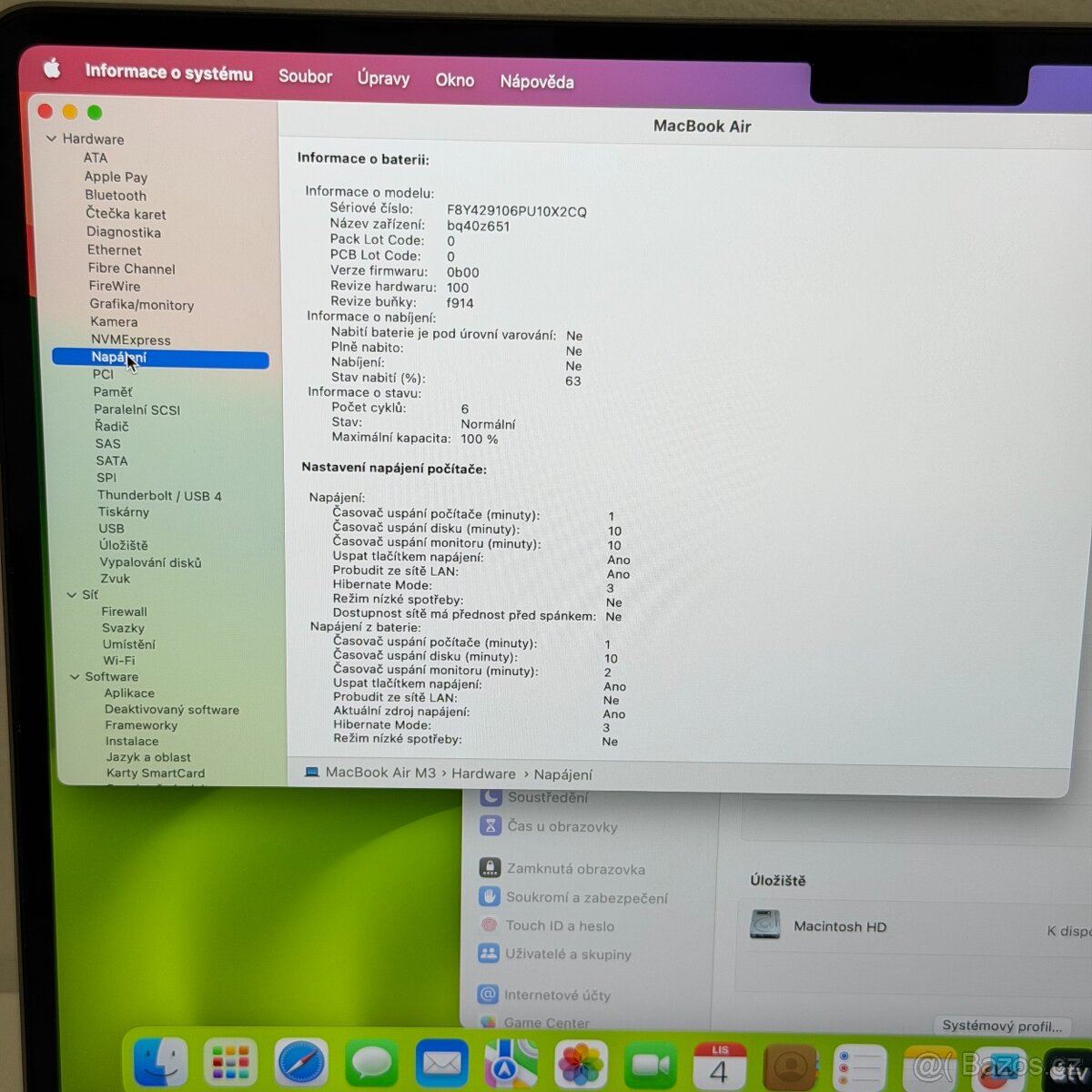 NOVÝ APPLE MACBOOK AIR 13.6” M3/512GB/16GB/BATERIE 100% - 4