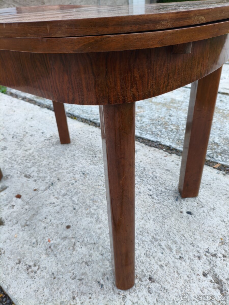Halabala rozkládací stůl v ořechové kořenici - 4