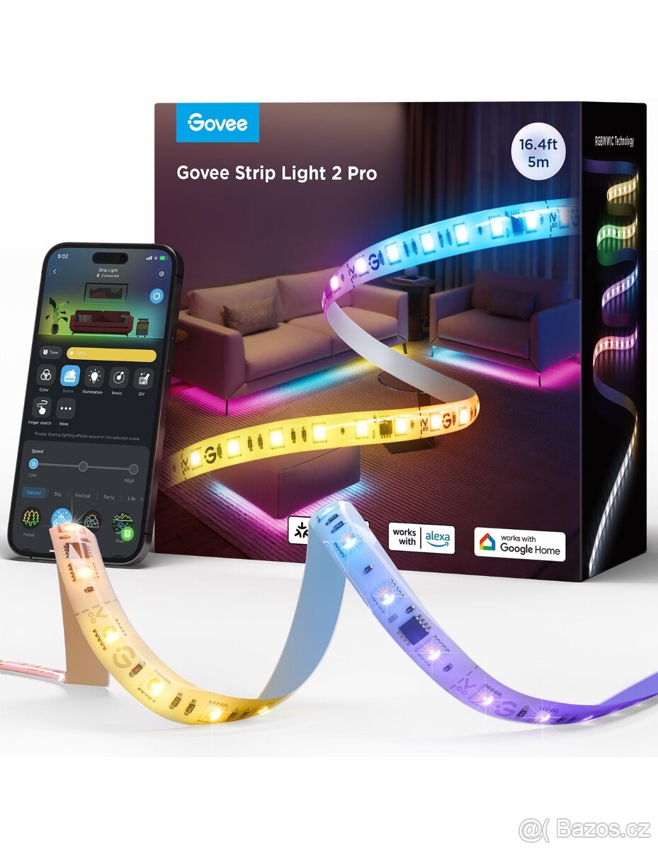 Govee Strip Light 2 Pro RGBICWW Matter, 5 m - 4
