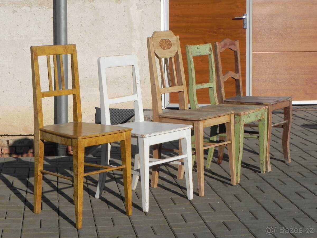 Staré smrkové židle - 4