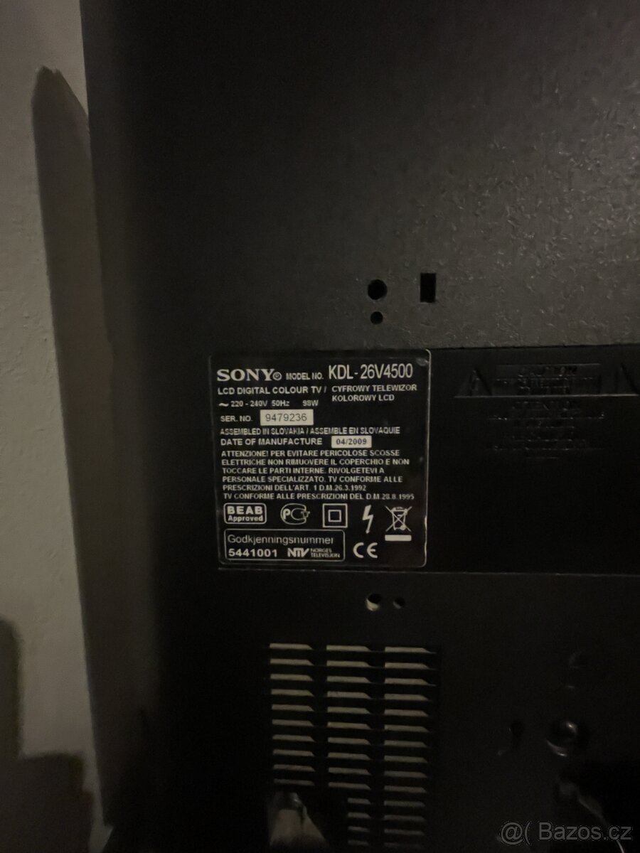 Prodám Televizi Sony Bravia 66cm - 4
