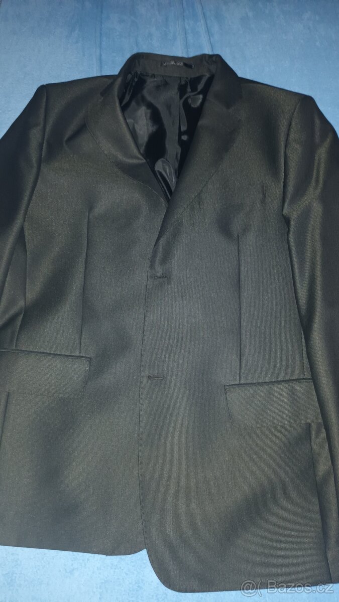 oblek 188/52, tmavý, barva plechová - 4