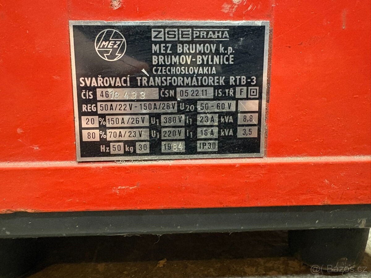 Trafo svářečka MEZ Brumov RTB-3 (RTB 3) - 4