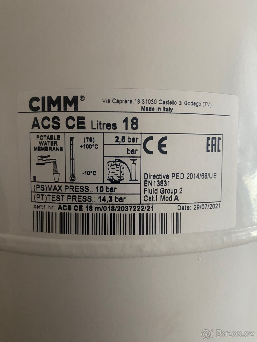 Expanzní nádoba na vodu 18L - 4