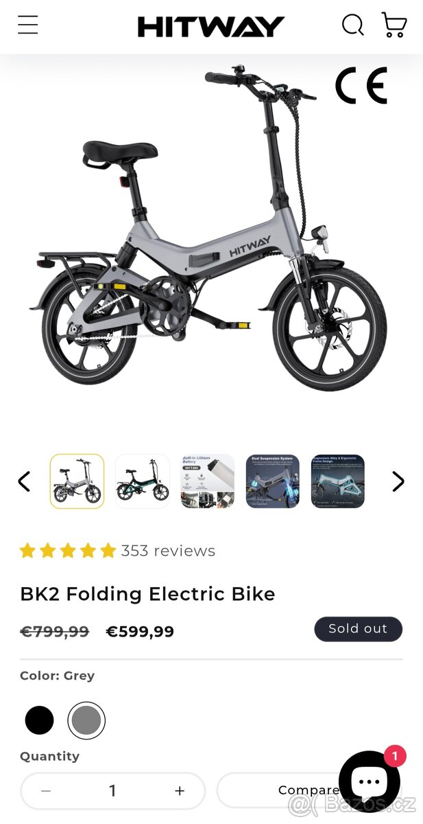 Skládací elektrokolo Hitway BK2 - 4
