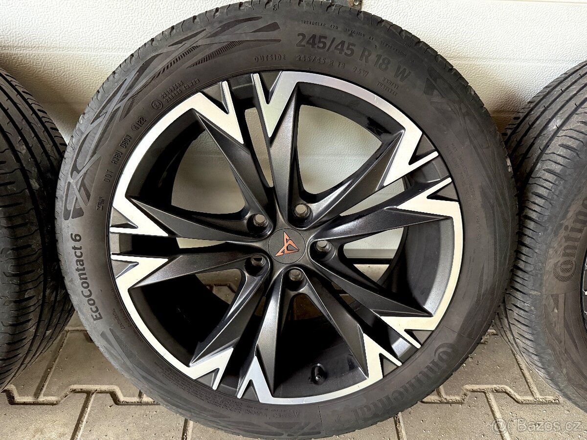 5x112 R18 Alu disky Cupra s letním pneu 245/45 R18 - 4