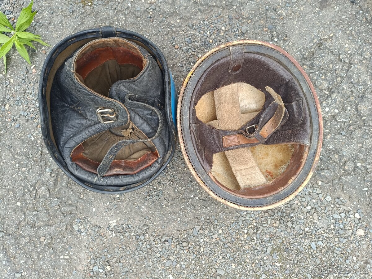 Prodám 2 ks starých helem, přileb na motoveterána - 4