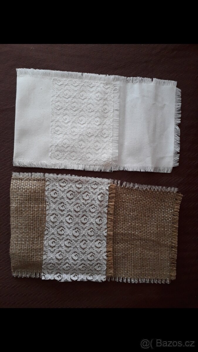 Jutové dekorace a podvazek - 4