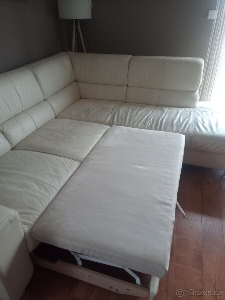 Kožená rohová sedačka - 4