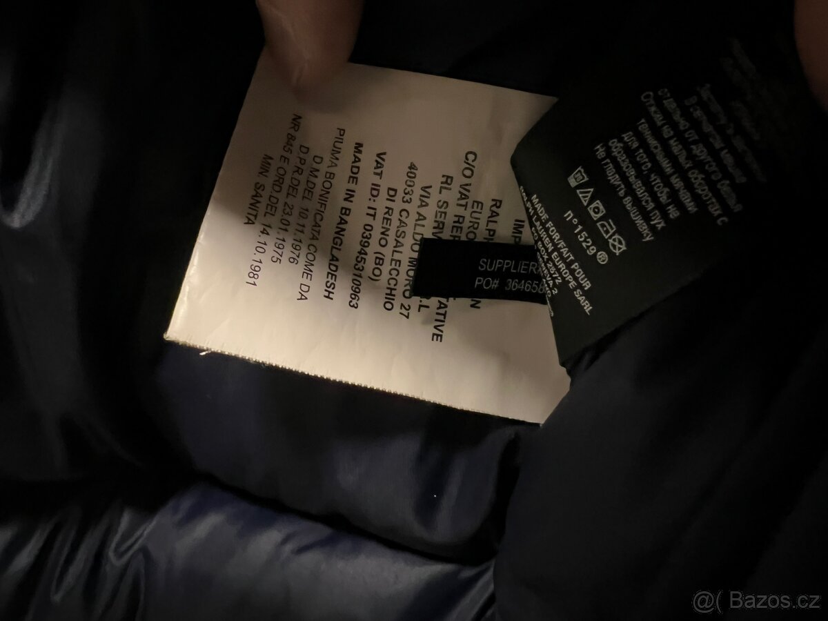 Pánská péřová bunda Ralph Lauren v. M jak nová - 4