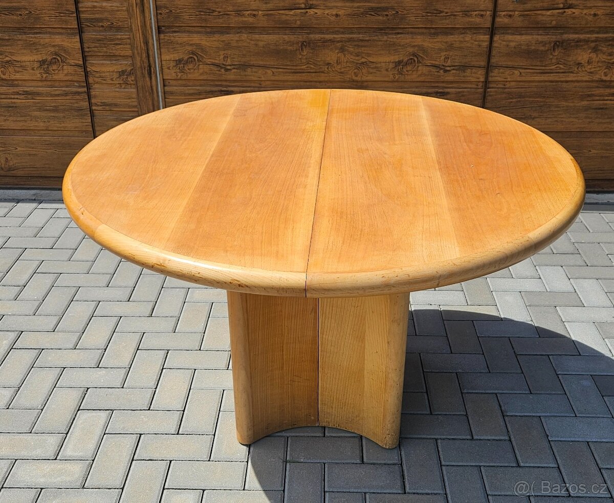 Velký rozkládací stůl, masivní +10 x židle - 4