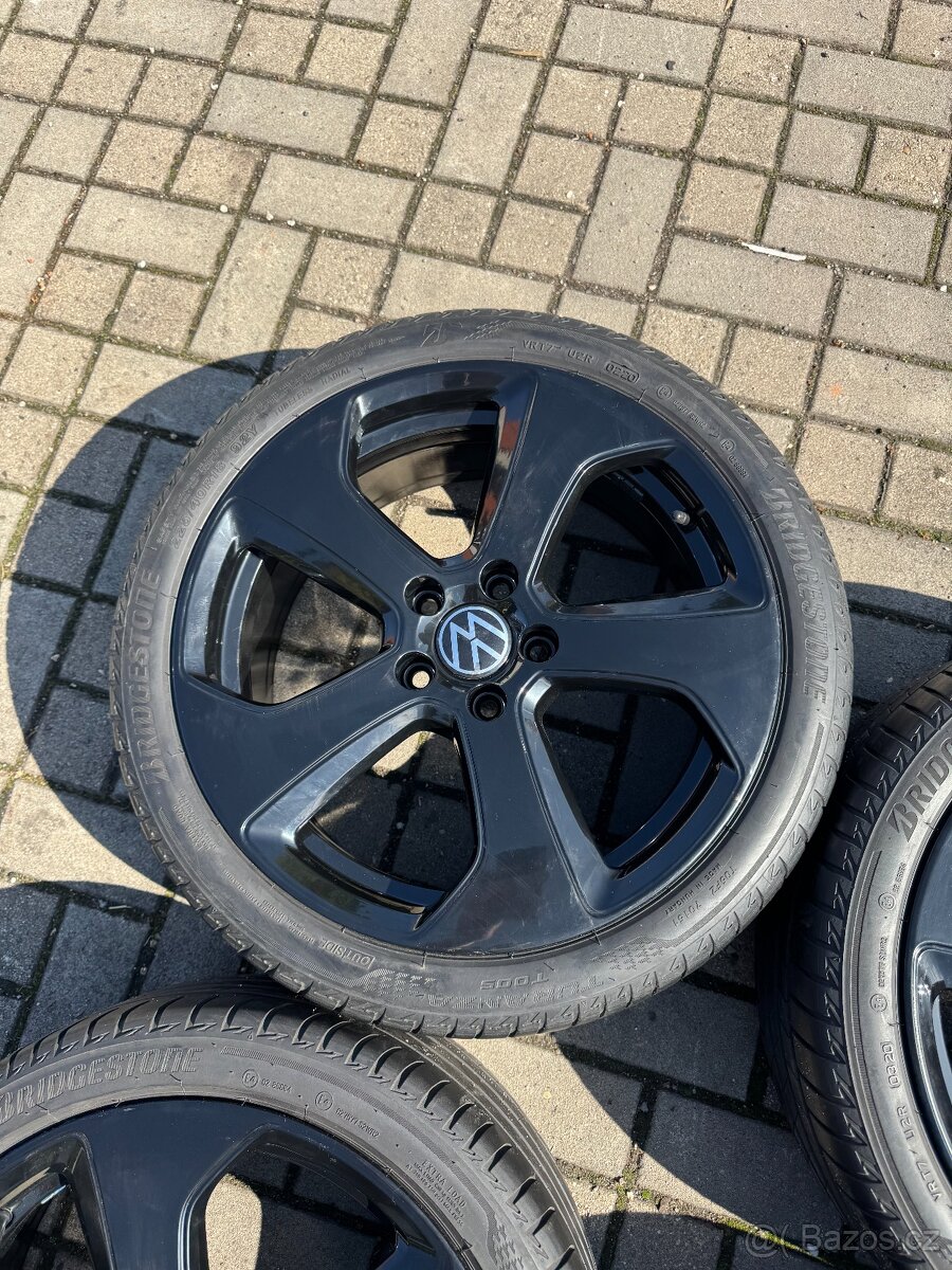 ORIGINÁL Alu Volkswagen AUSTIN R18, 5x112- TOP, LETNÍ PNEU - 4