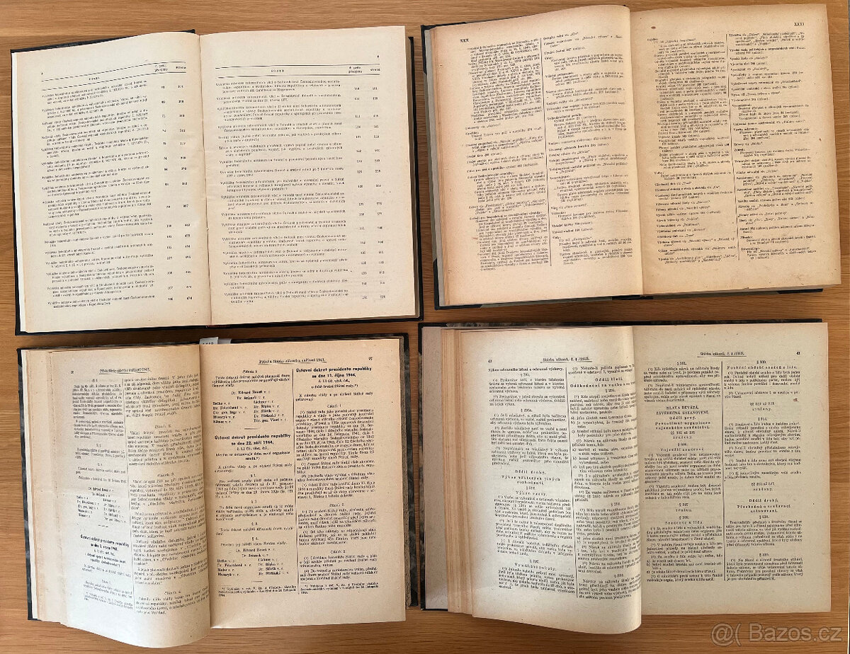 4x Sbírka zákonů (r. 1947, 1949, 1953 a 1978) - 4