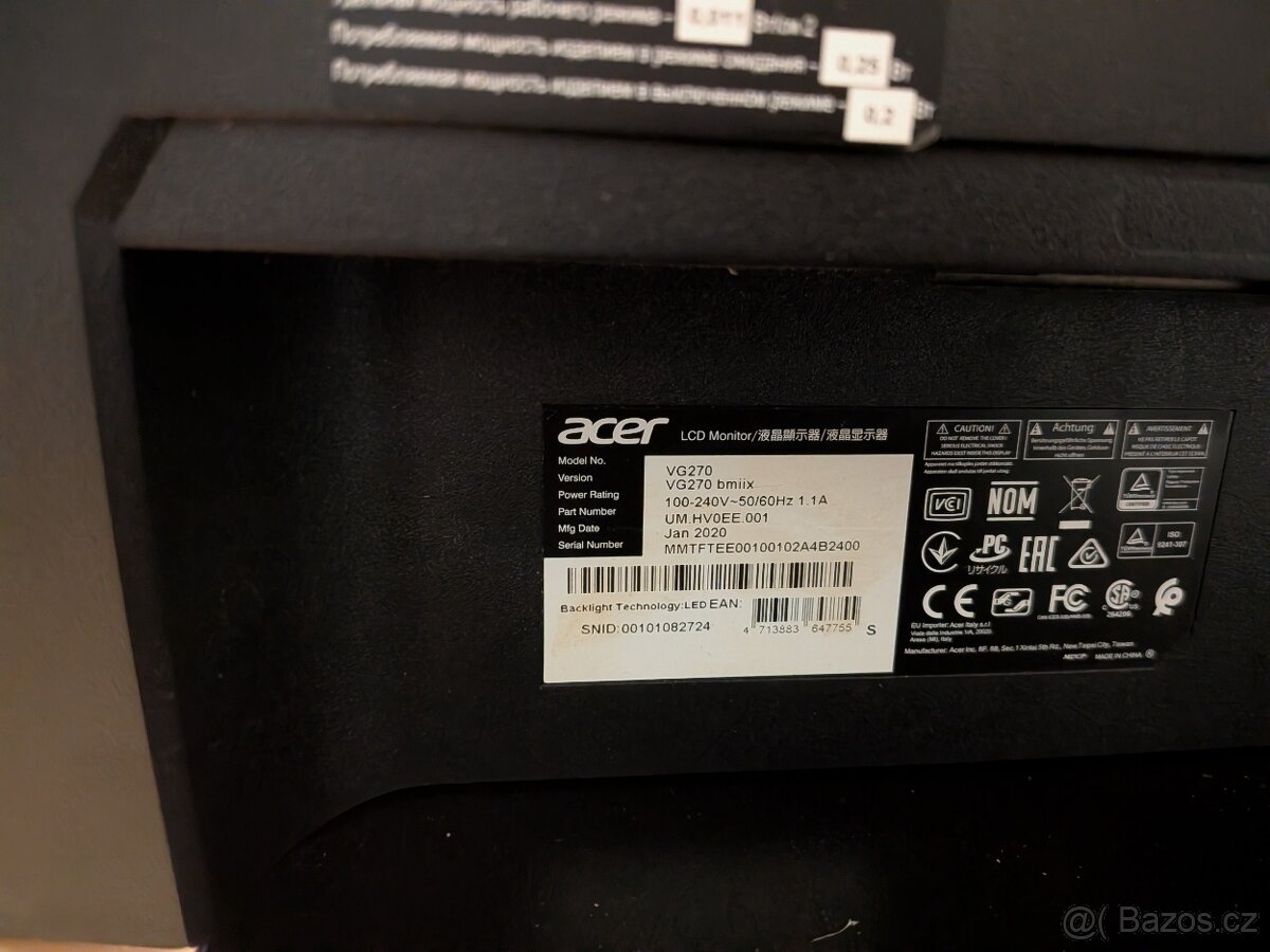 Monitor Acer Nitro VG270 bmiix (bez stojánku) - 4