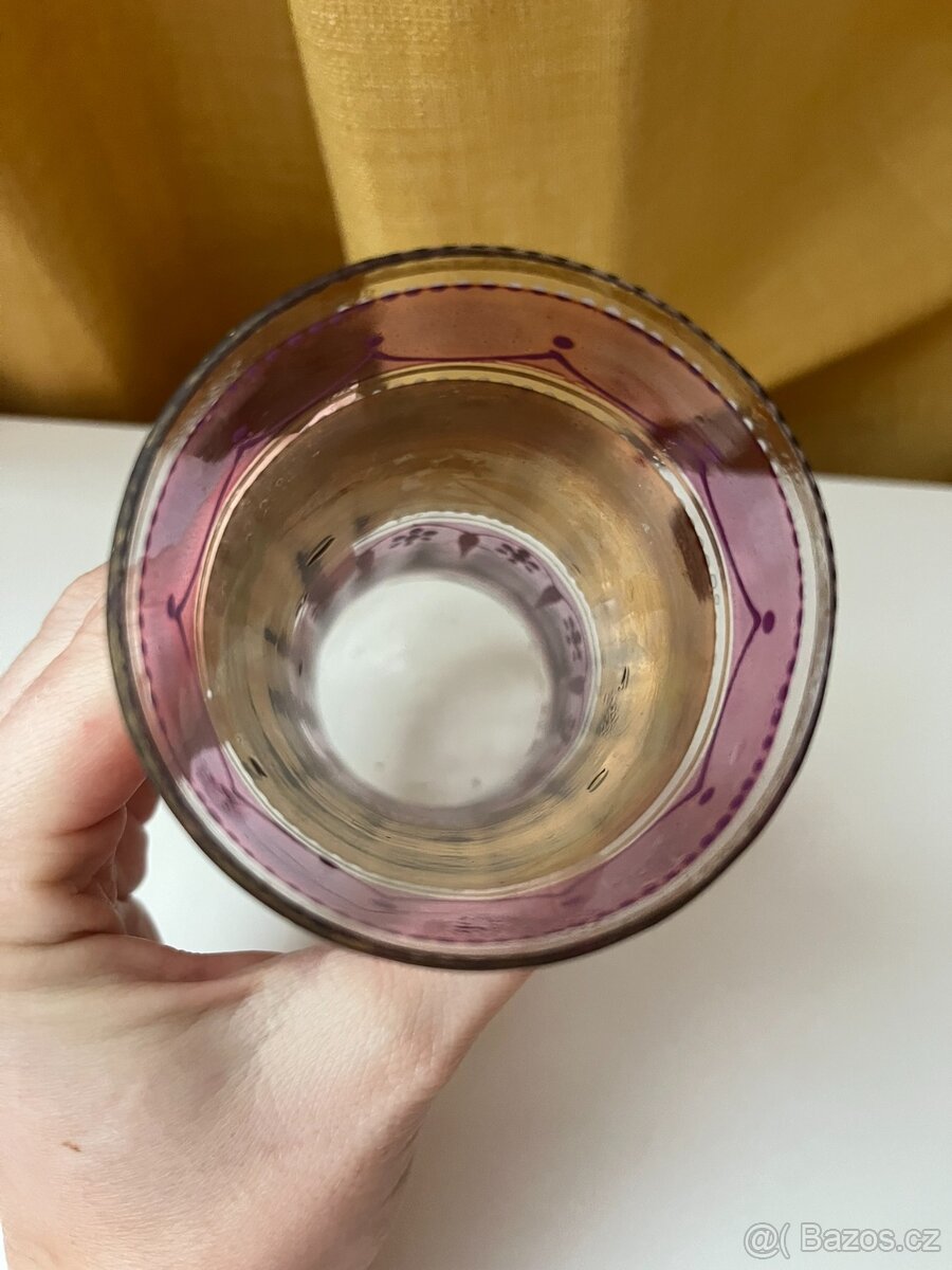 Stará malovaná sklenice - 4