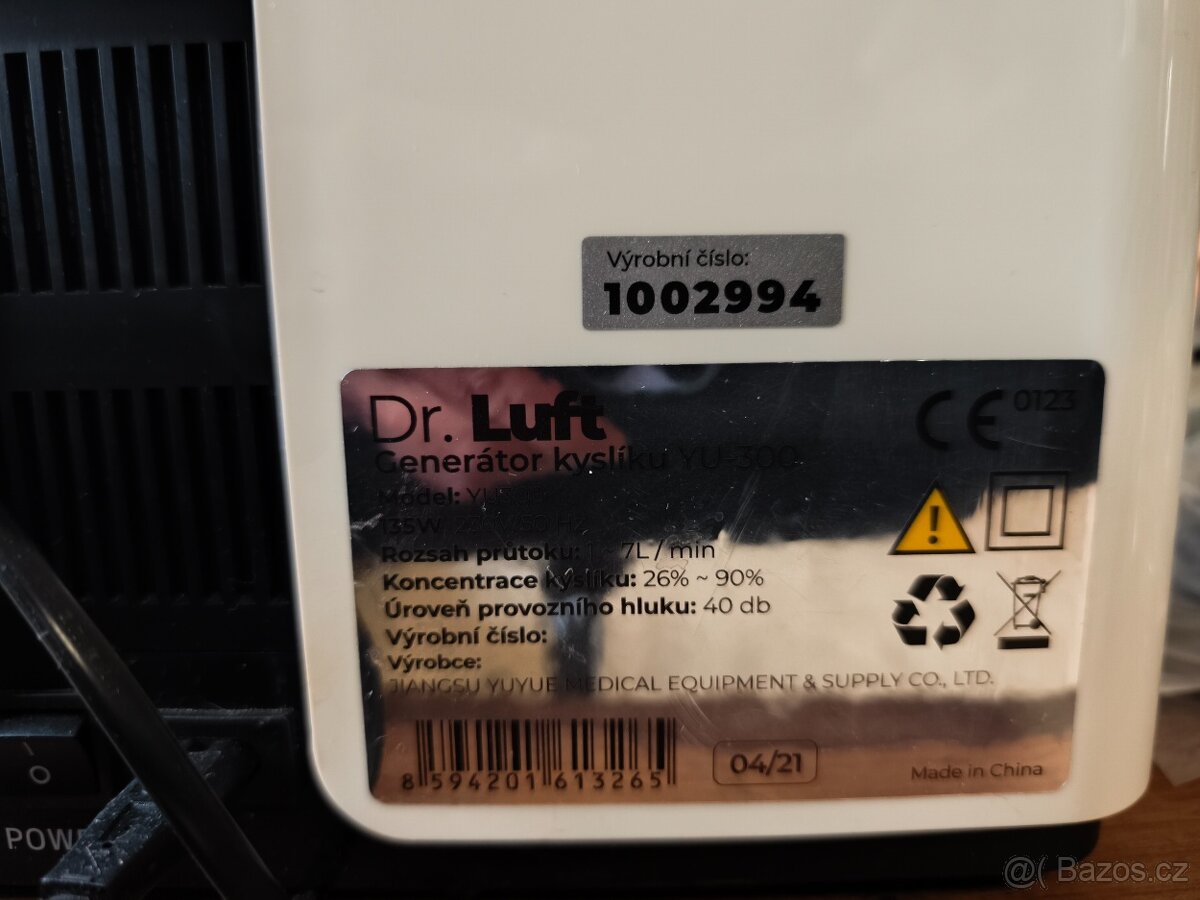 Generátor kyslíku Dr Luft YU-300 - 4