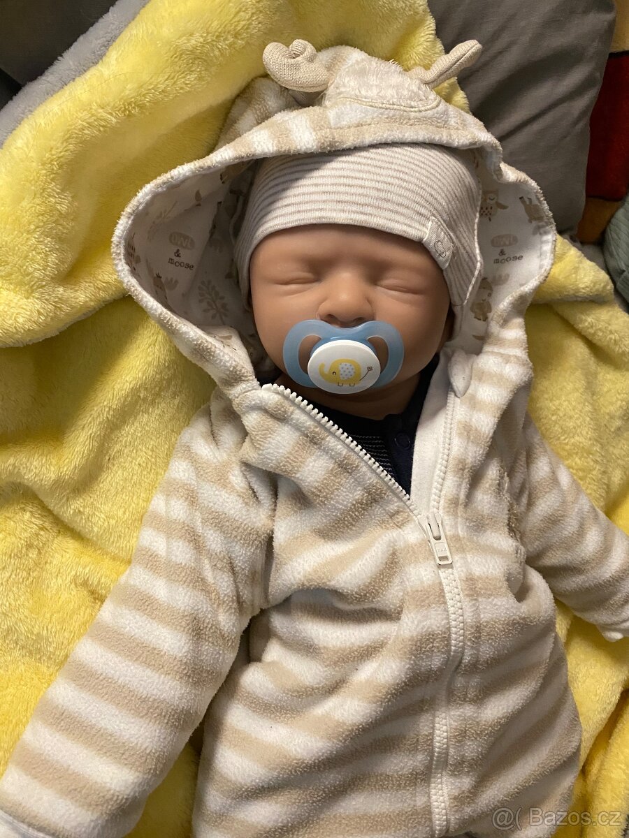 Celosilikonové reborn miminko baby panenka - chlapeček - 4
