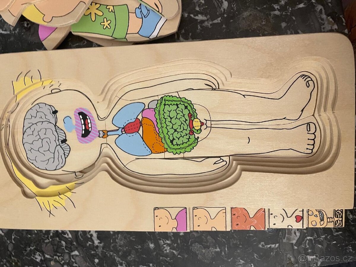 Dřevěná skládačka panenka Beleduc - 4