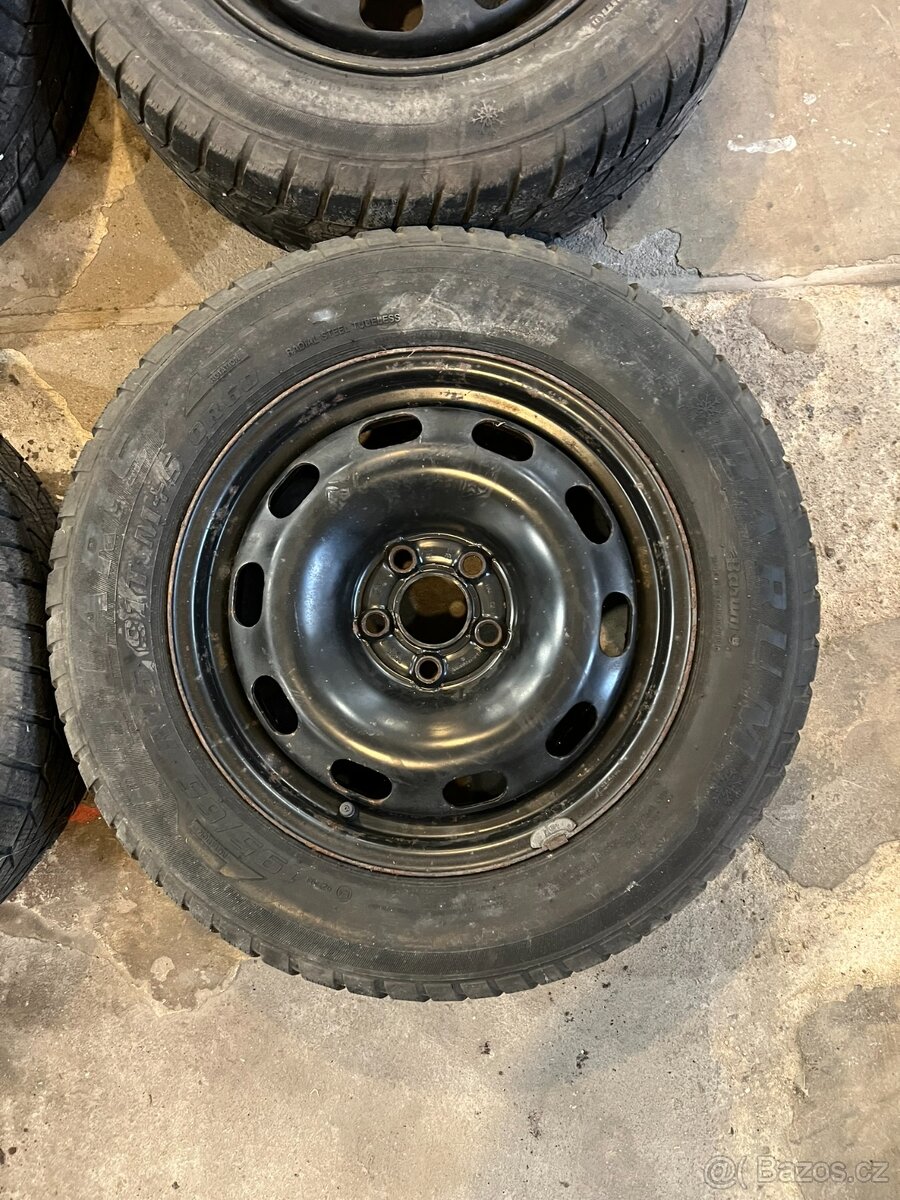 Plechové disky 5x100 R15 + pneu - 4