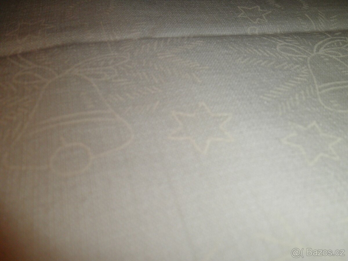 Ubrus bílý vánoční 130x160 cm - 4