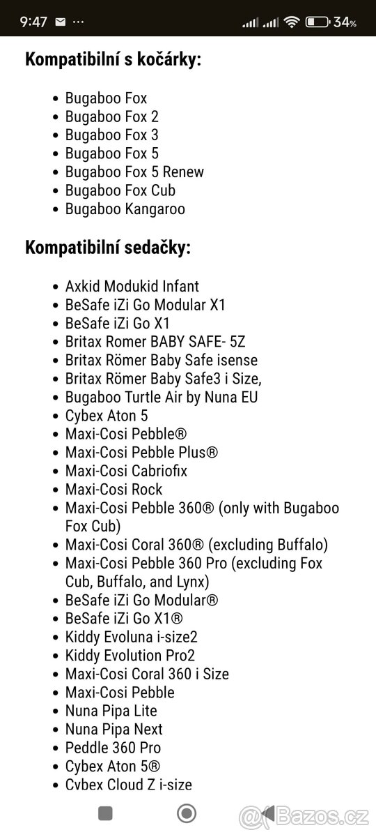 Doplňky BUGABOO Buffalo, Fox, cameleon - 4