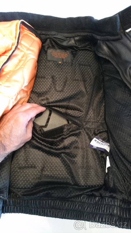 Pánská kožená bunda KADOYA New Concepter, černá, vel.S - 4